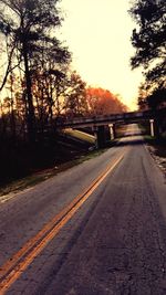 Country road at sunset