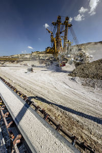 Wheel excavator at quarry