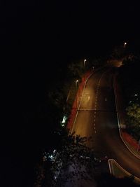 Traffic on road at night