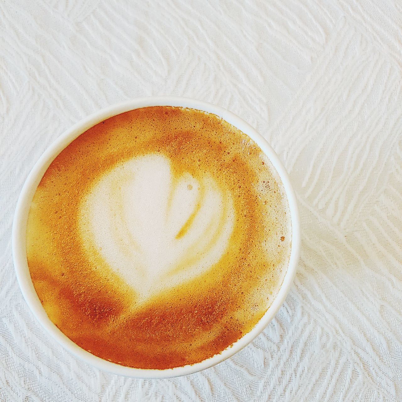 drink, refreshment, food and drink, coffee cup, coffee - drink, frothy drink, freshness, table, cappuccino, indoors, directly above, saucer, close-up, froth art, coffee, still life, high angle view, latte, cup, healthy eating