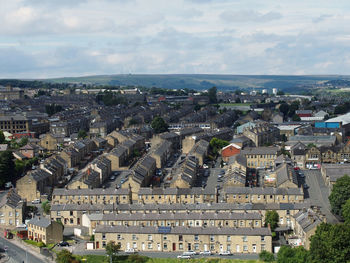High angle view of cityscape