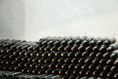 Wine bottles arranged