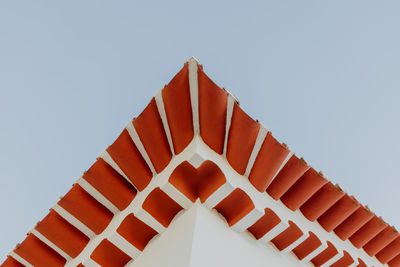 Directly above shot of cake against blue background