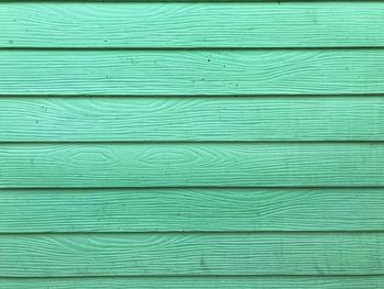 Full frame shot of turquoise wooden wall