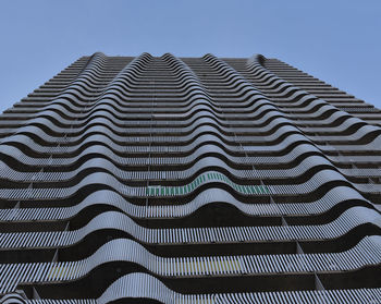 Low angle view of modern building against sky