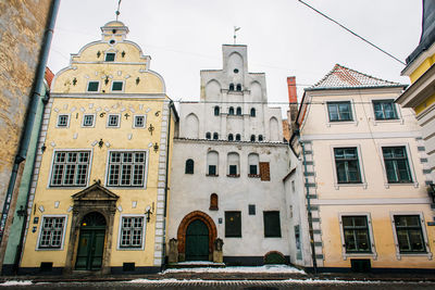 Low angle view of buildings in city