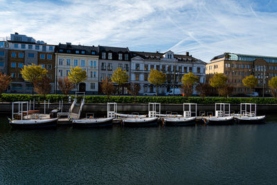 Boats in harbor