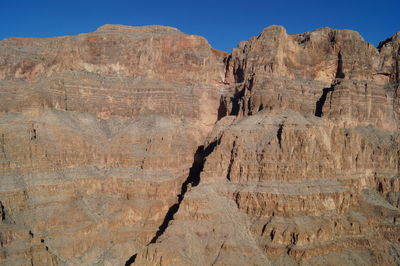 Low angle view of rock formations