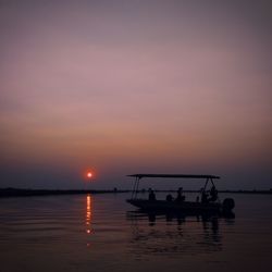 Scenic view of sunset over sea