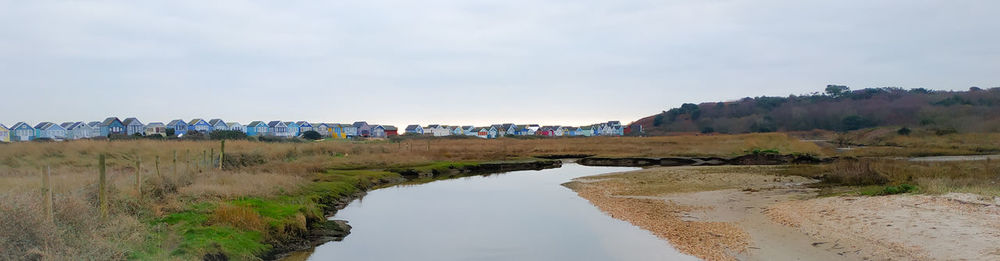 Scenic view of land against sky