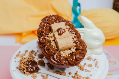 Close-up of cake on plate