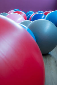 Close-up of multi colored balloons