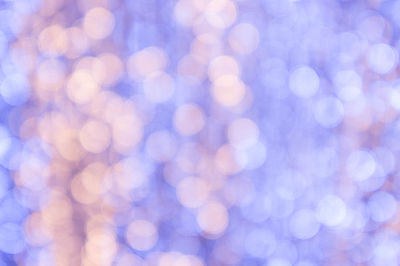 Defocused image of illuminated lights