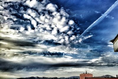 Low angle view of cloudy sky