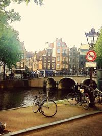 View of bridge over canal