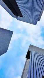 Low angle view of modern building against sky