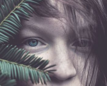 Close-up portrait of young woman