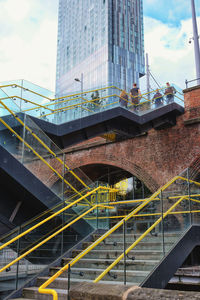 Low angle view of bridge against sky