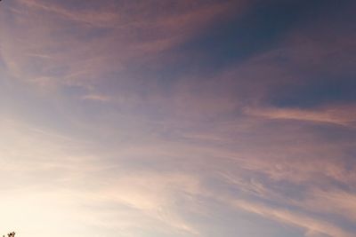 Low angle view of clouds in sky