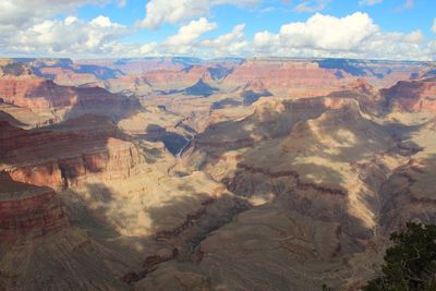 Aerial view of dramatic landscape