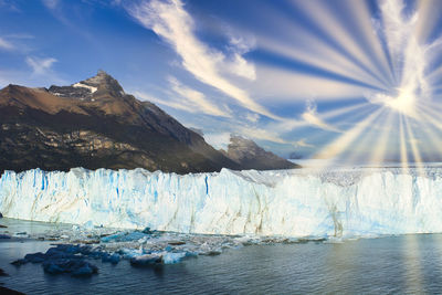 A beautiful scenery of perito moreno glacier