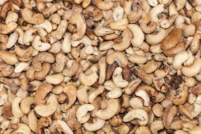 Full frame shot of roasted cashew