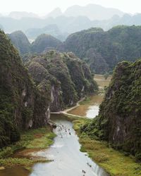 Scenic view of landscape and mountains