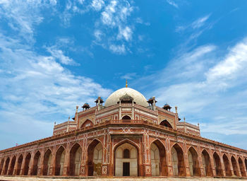 Low angle view of historic building against sky