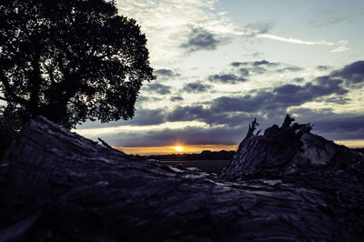 Scenic view of dramatic sky over landscape