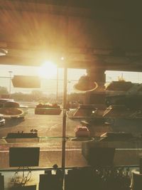 Sun shining through clouds