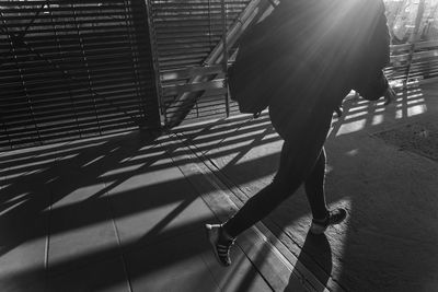 Man walking on street in city