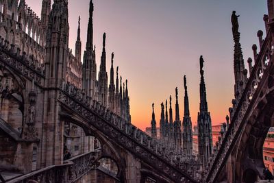 View of cityscape at sunset