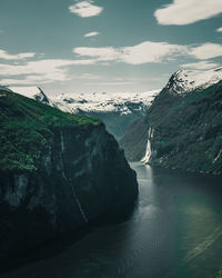 Scenic view of mountain against sky