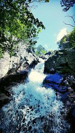 River flowing through rocks