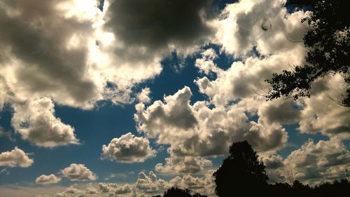 Low angle view of cloudy sky