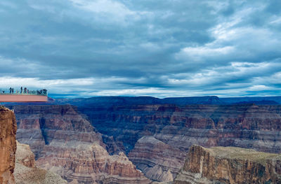 Scenic view of landscape against cloudy sky