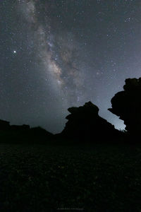 Scenic view of sky at night