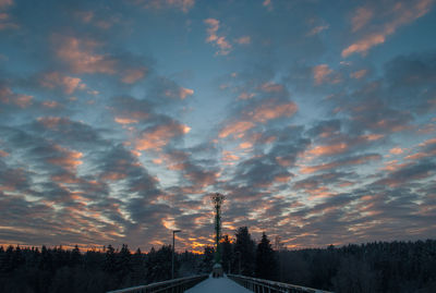 Low angle view of sky at sunset