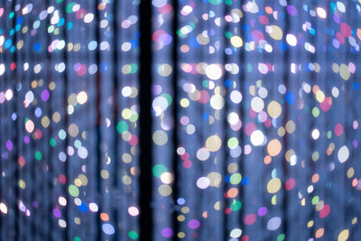 Defocused image of illuminated lights