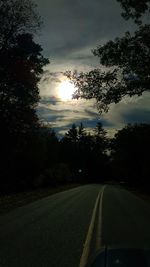 Country road at sunset