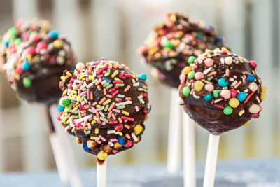 Close-up of multi colored candies