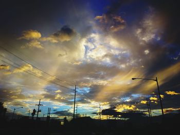 Low angle view of sky during sunset