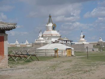 View of temple against sky