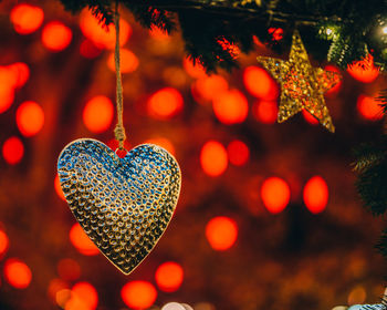 Close-up of christmas decorations