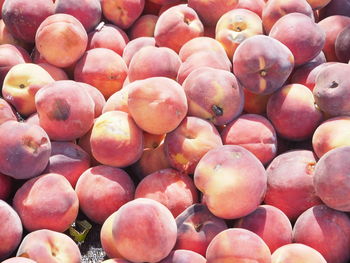 Close-up of peach for sale