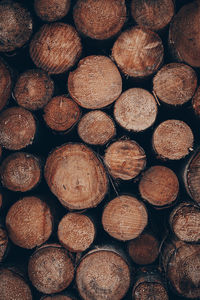 Full frame shot of logs