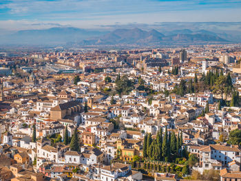 Panoramic view of granada city.