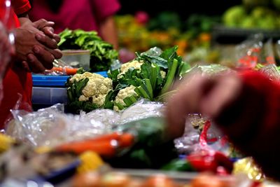 Traditional vegetable market, lembang indonesia