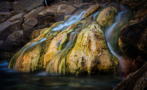 Close-up of waterfall