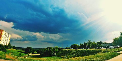Panoramic view of landscape against sky